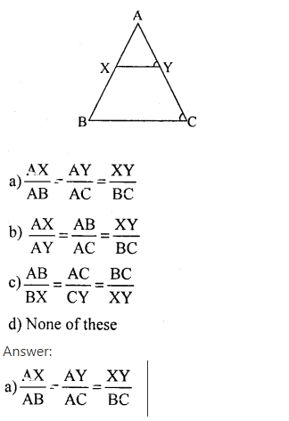 KSEEB Solutions for Class 10 Maths Chapter 2 Triangles Additional ...